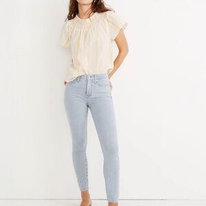 EUC Madewell 10" High-Rise Skinny Crop Jeans in Piper Stripe Size 27